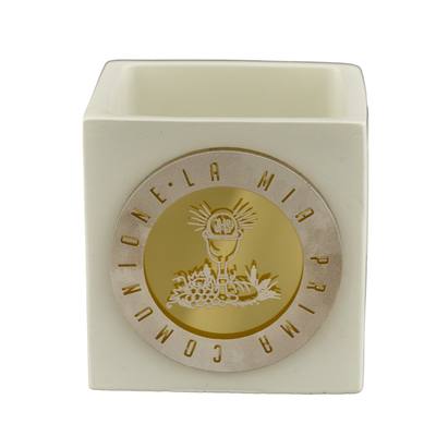 Bomboniera Comunione Oro Calice Vasetto Cubo - Kit 6 pezzi