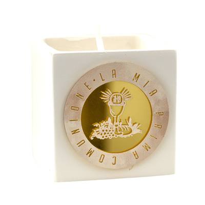 Bomboniera Comunione Oro Calice Candela Cubo - Kit 6 pezzi