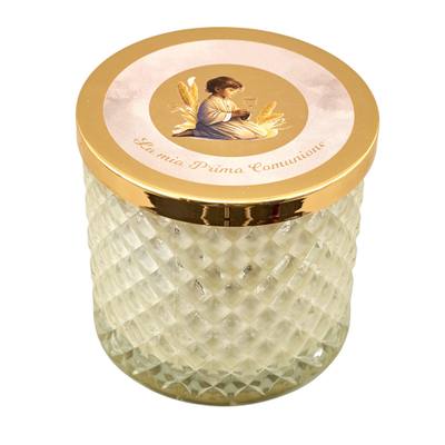 Bomboniera Comunione Oro Bimbo Candela Diamond Grande - Kit 6 pezzi