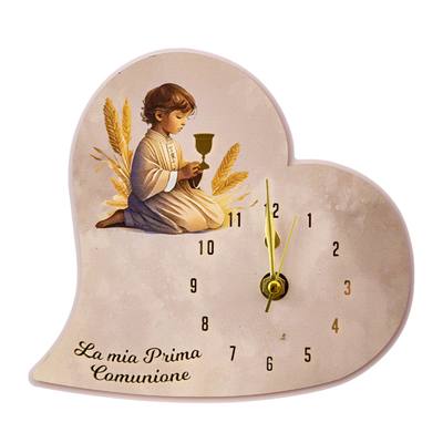 Bomboniera Comunione Oro Bimbo Orologio Cuore - Kit 6 pezzi