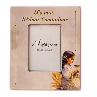 Bomboniera Comunione Oro Bimba Portafoto Piccolo 7x10 - Kit 6 pezzi