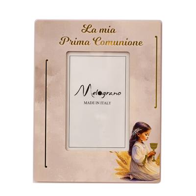 Bomboniera Comunione Oro Bimba Portafoto Medio 10x15 - Kit 6 pezzi