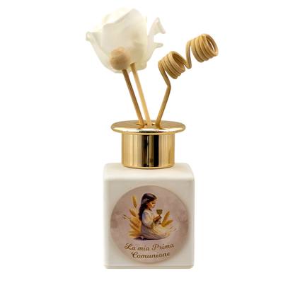 Bomboniera Comunione Oro Bimba Profumatore Bottiglia 100 ml - Kit 6 pezzi