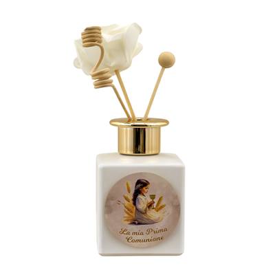 Bomboniera Comunione Oro Bimba Profumatore Bottiglia 200 ml - Kit 6 pezzi