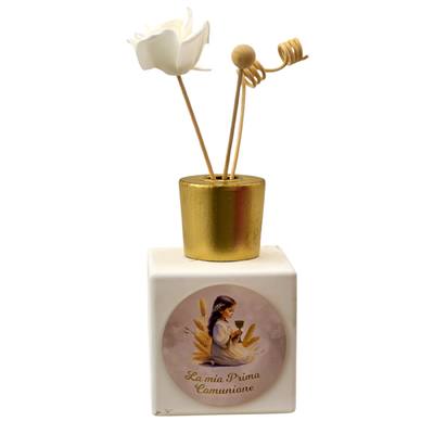 Bomboniera Comunione Oro Bimba Profumatore Bottiglia 500 ml - Kit 6 pezzi
