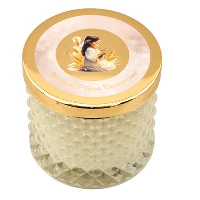 Bomboniera Comunione Oro Bimba Candela Diamond Media - Kit 6 pezzi
