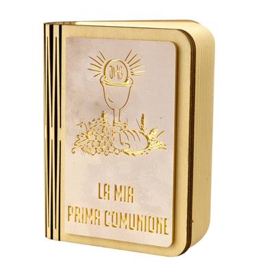 Bomboniera Comunione Oro Calice Lampada Libro Piccola - Kit 6 pezzi