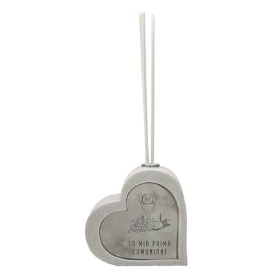 Bomboniera Comunione Oro Calice Profumatore LED Cuore Resina - Kit 6 pezzi