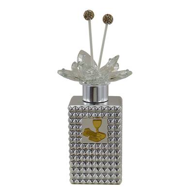 Bomboniera Comunione Silver Arabic Profumatore Tappo Swarovski - Kit 6 pezzi