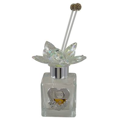 Bomboniera Comunione Iris Profumatore 100 ml Tappo Swarovski - Kit 6 pezzi