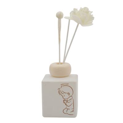 Bomboniera Comunione Gold Bimbo Profumatore 200 ml con Sticker Bianco - Kit 6 pezzi