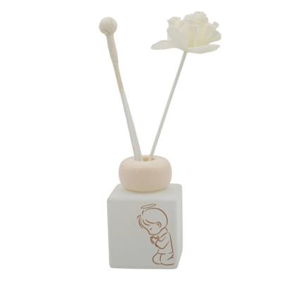 Bomboniera Comunione Gold Bimbo Profumatore 100 ml con Sticker Tortora - Kit 6 pezzi