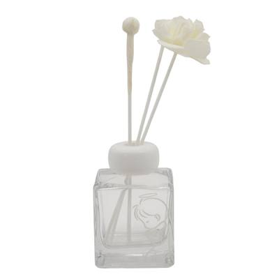 Bomboniera Comunione Gold Bimbo Profumatore 200 ml con Sticker Tortora - Kit 6 pezzi