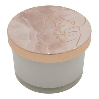 Bomboniera Comunione Gold Bimbo Candela Indro Bianca - Kit 6 pezzi
