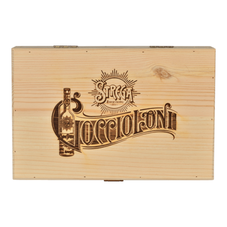 Goccioloni Strega Scrigno in Legno 24 Pezzi 310 g – Alberti Benevento